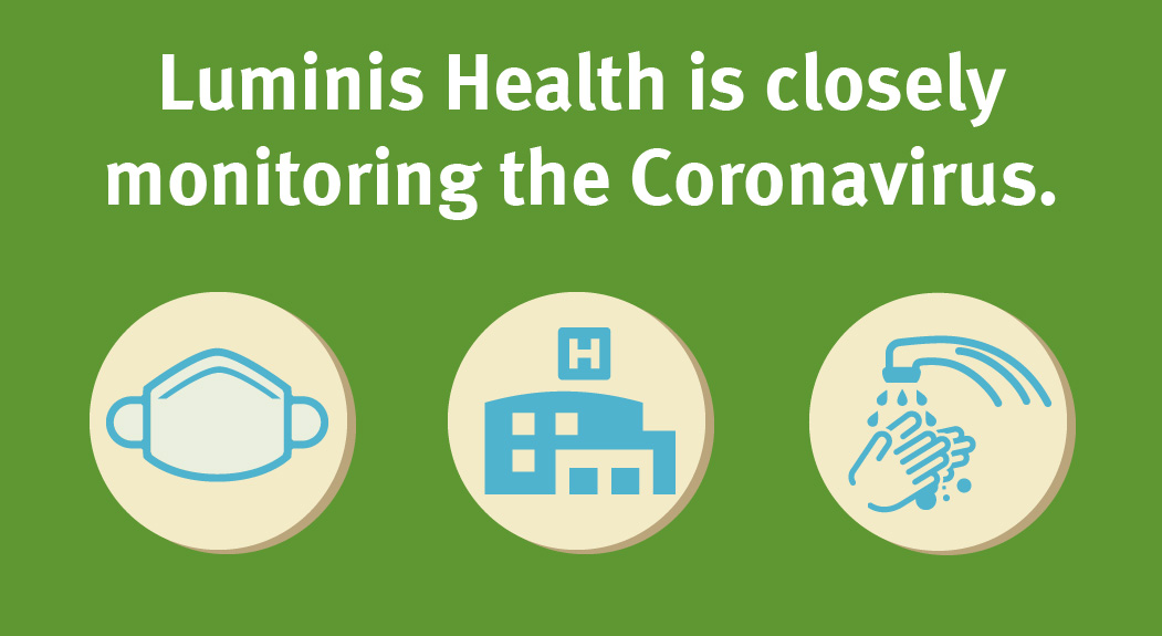 Image reads: Luminis Health is closely monitoring the Coronavirus