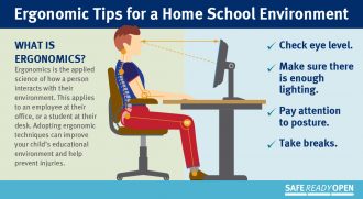 ways to have an ergonomic home school environment