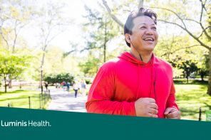 Man running living healthy lifestyle