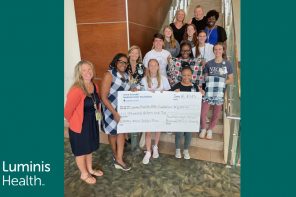 High School Students Donate $6,000 and Baby Blankets to Benefit Sick and Premature Babies at Luminis Health Anne Arundel Medical Center