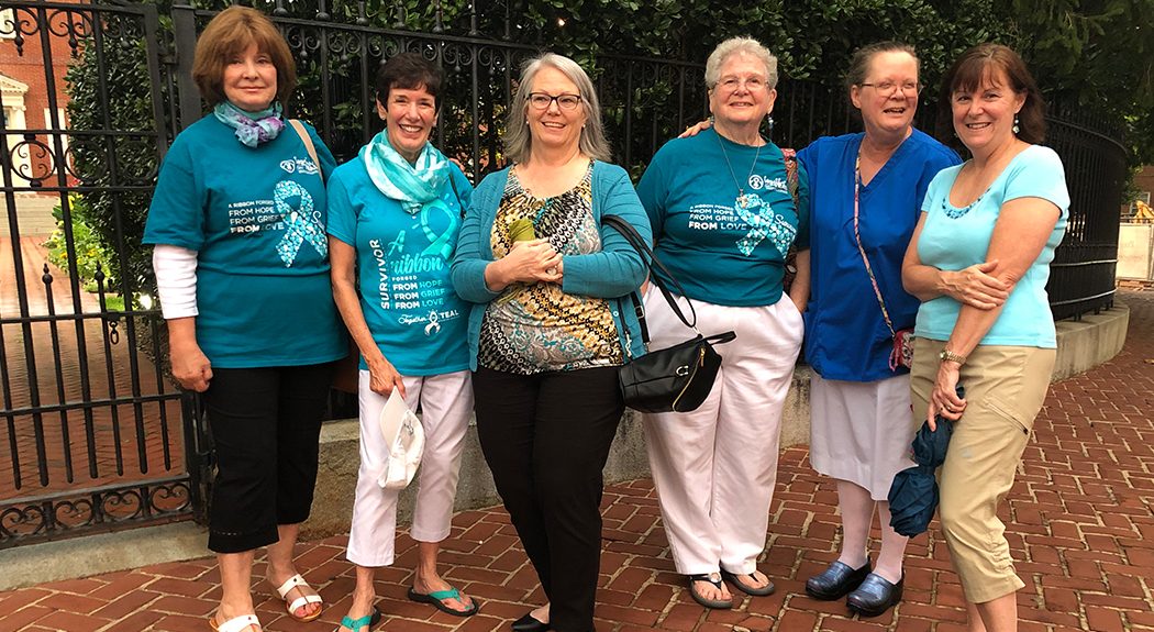 Nancy Long and other ovarian cancer survivors in Annapolis