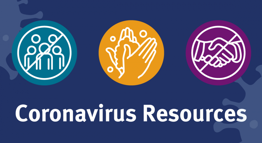 Text reads: Coronavirus resources