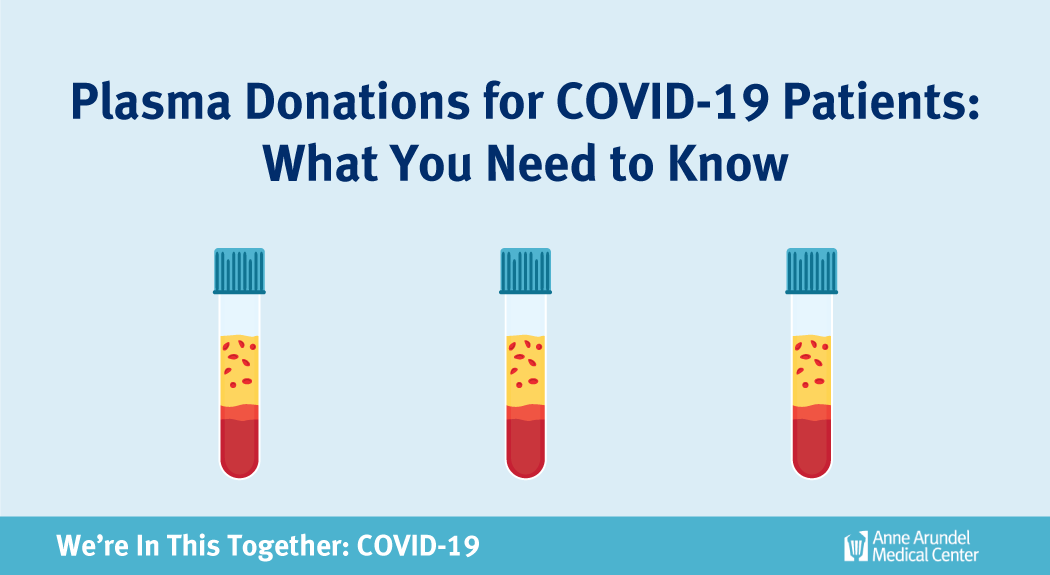 Text reads: Plasma donations for COVID-19 patients: What you need to know